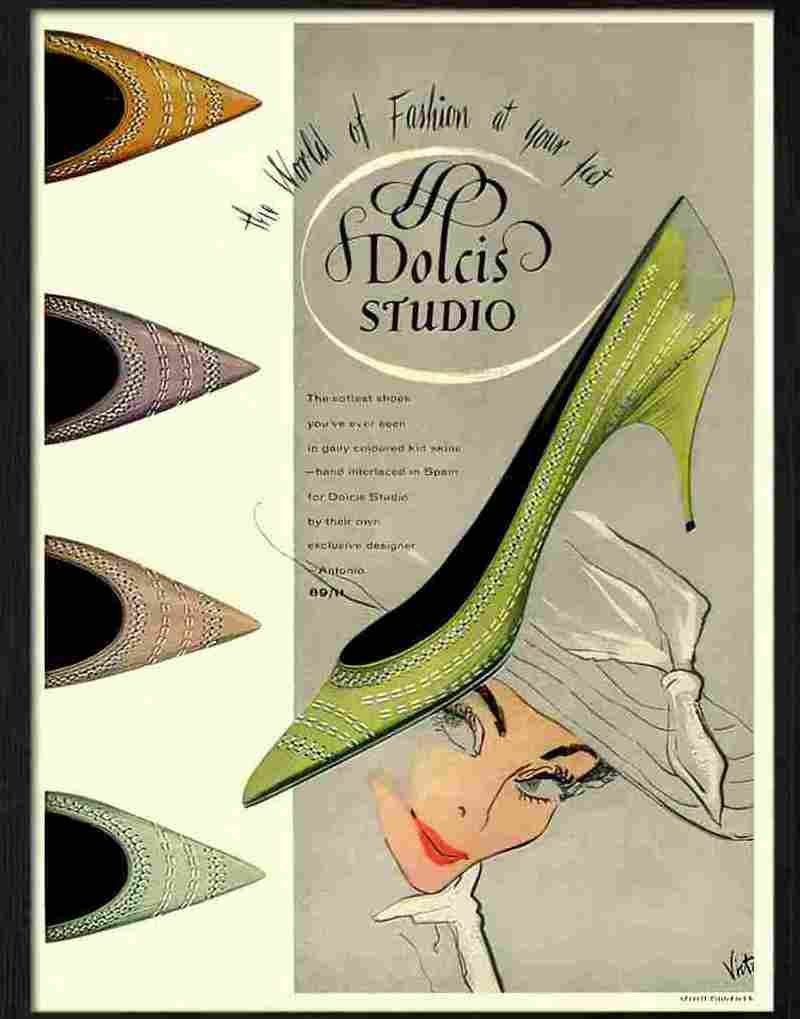 K dolcis studio shoes 1950s Advert A4 Photo Print
