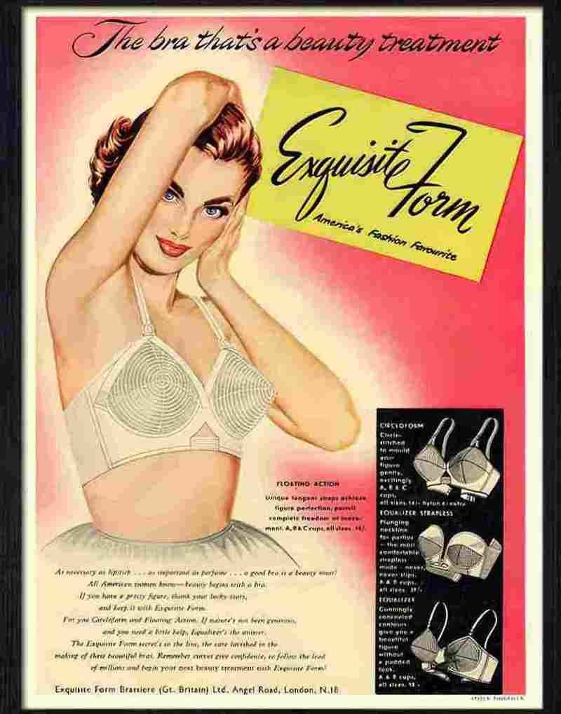 K exquisite form bra 1950s Advert A4 Photo Print