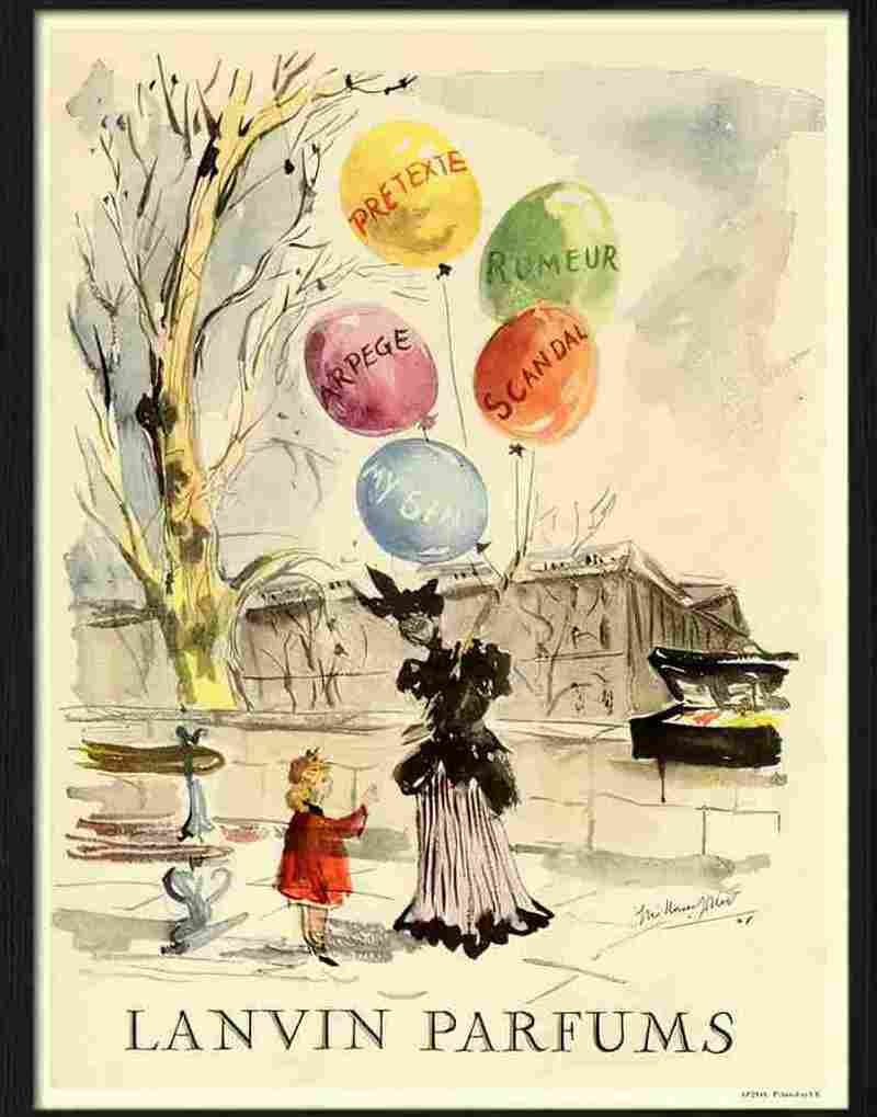 K lanvin balloon seller perfume advert Advert A4 Photo Print