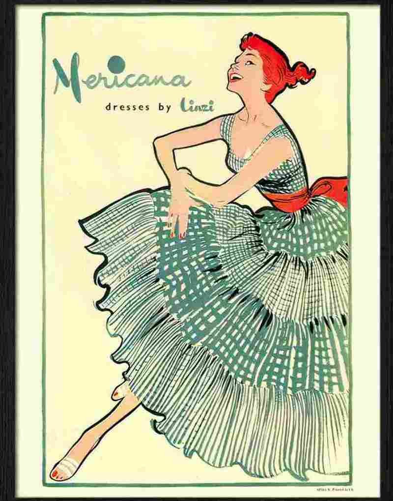 K mericana fashion advert 1950s Advert A4 Photo Print