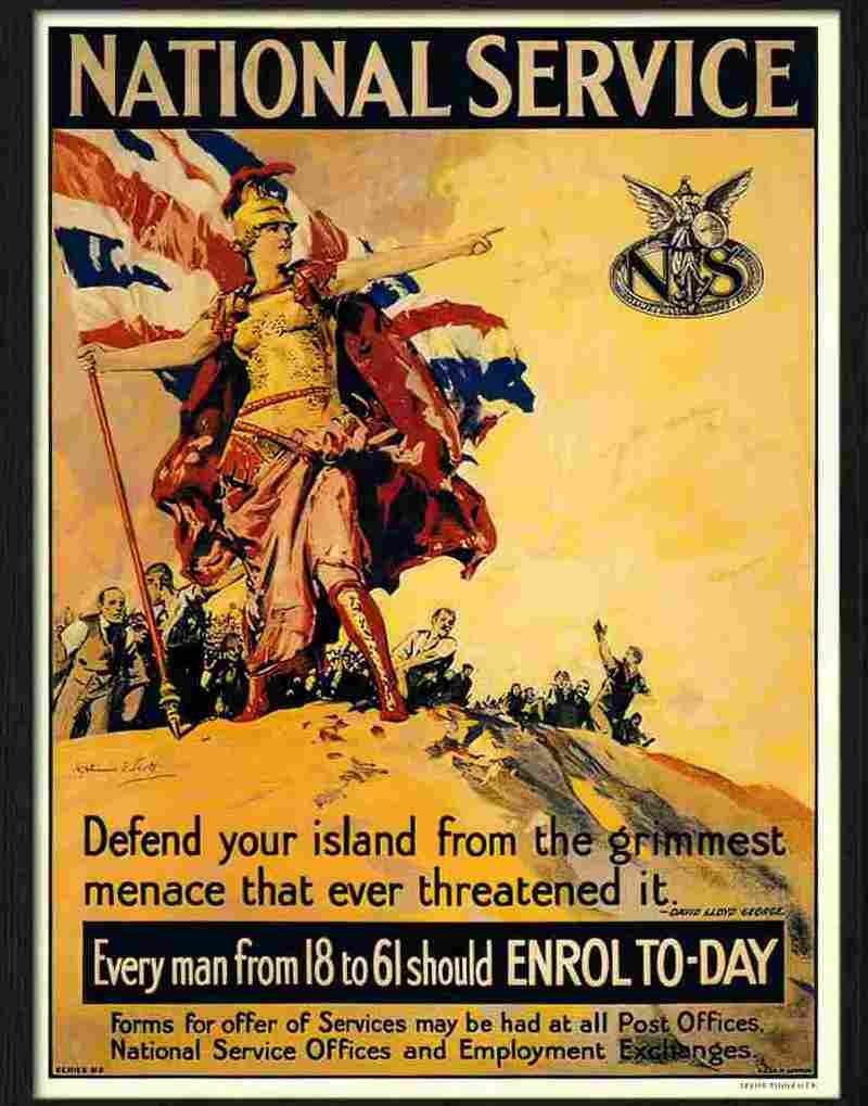 K national service war poster Advert A4 Photo Print