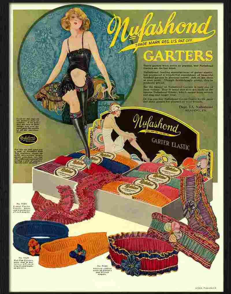 K nufashond garters 1920s Advert A4 Photo Print