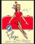K plaza nylon stockings 1960s Advert A4 Photo Print