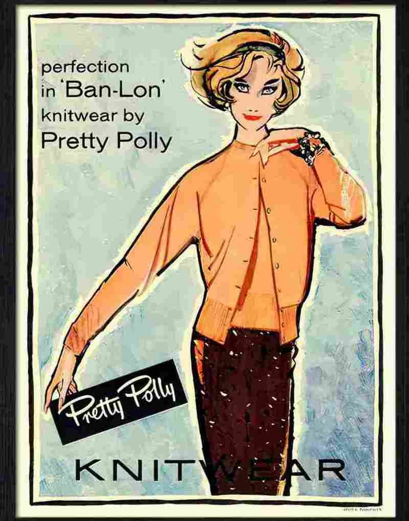 K pretty polly knitwear Advert A4 Photo Print