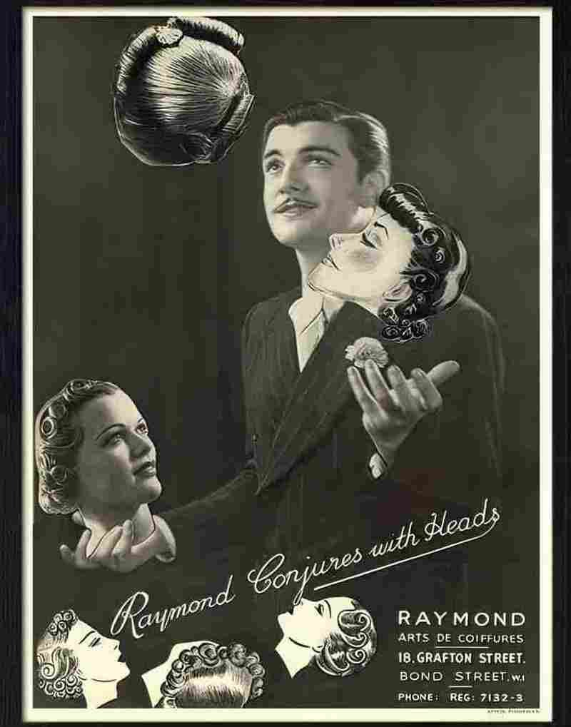 K raymond conjures with heads 1930s Advert A4 Photo Print