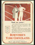 K rowntrees york chocolates tennis 1920s Advert A4 Photo Print
