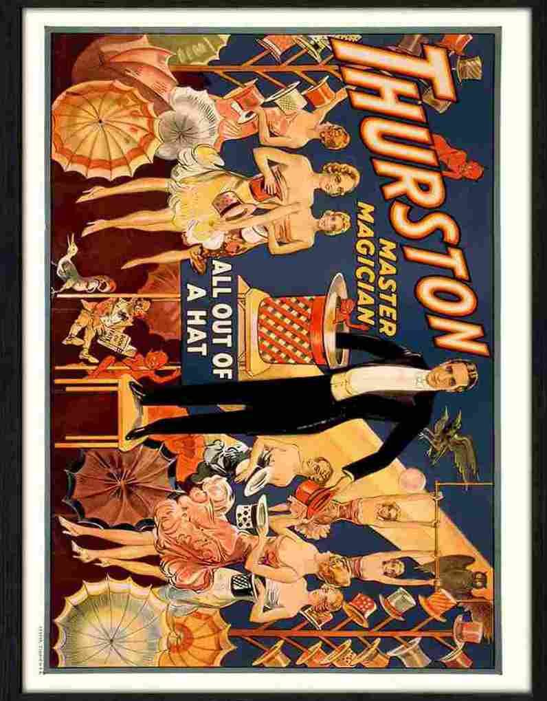 K thurston out of a hat magic poster Advert A4 Photo Print