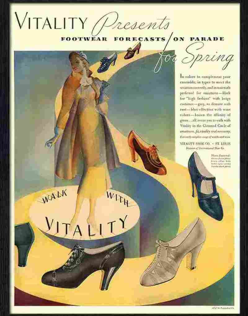 K vitality shoes advert 1937 Advert A4 Photo Print