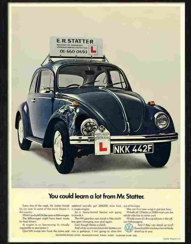 K vw beetle 2 Advert A4 Photo Print