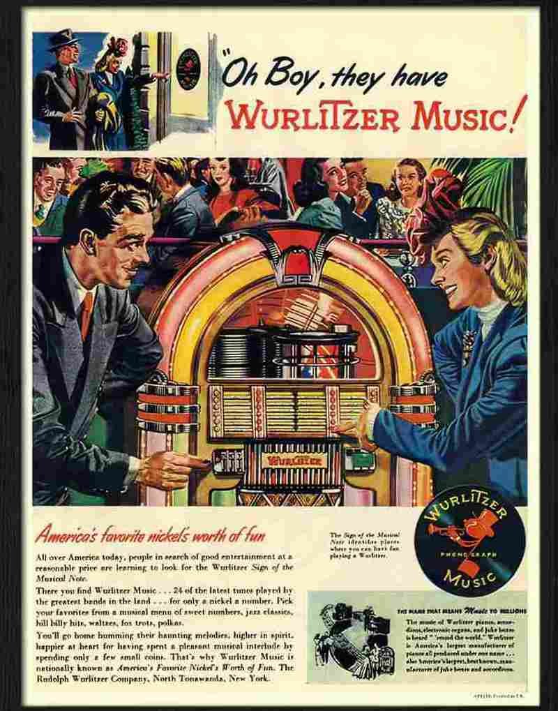 K wurlitzer jukebox 2 Advert A4 Photo Print