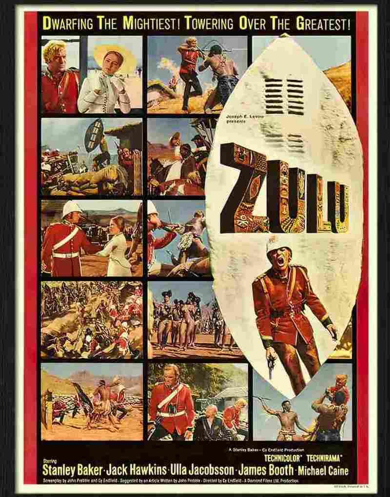 K zulu movie poster 1956 Advert A4 Photo Print