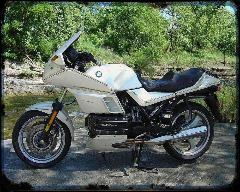 K100Rs 87 01 A4 Photo Print Motorbike Vintage Aged