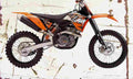 KTM 450SX F 2008 Aged Vintage A4 Photo Print