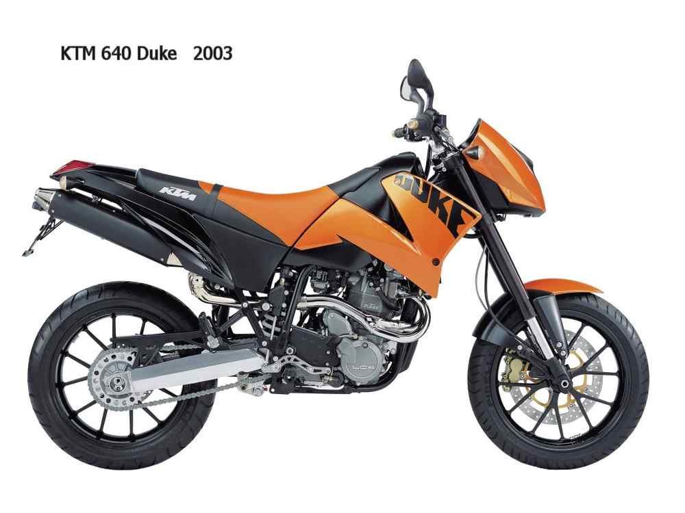 KTM 640 Duke 2003 motorbike A4 Photo Print