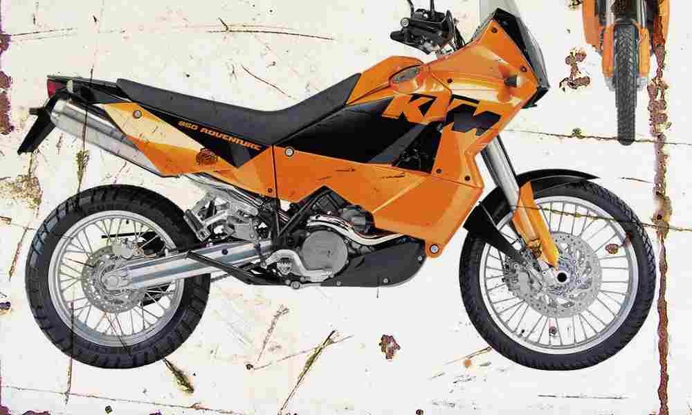 KTM 950 Adventure 2003 Aged Vintage A4 Photo Print