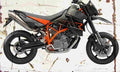 KTM 950 SupermotoR 2007 Aged Vintage A4 Photo Print