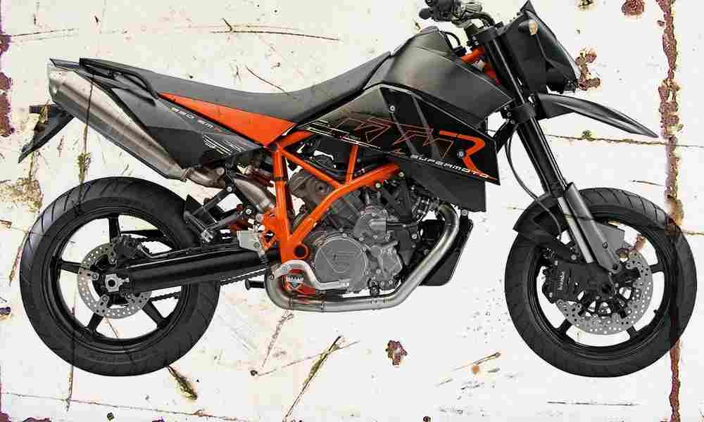 KTM 950 SupermotoR 2007 Aged Vintage A4 Photo Print