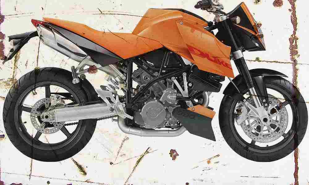 KTM 990 Duke 2004 Aged Vintage A4 Photo Print