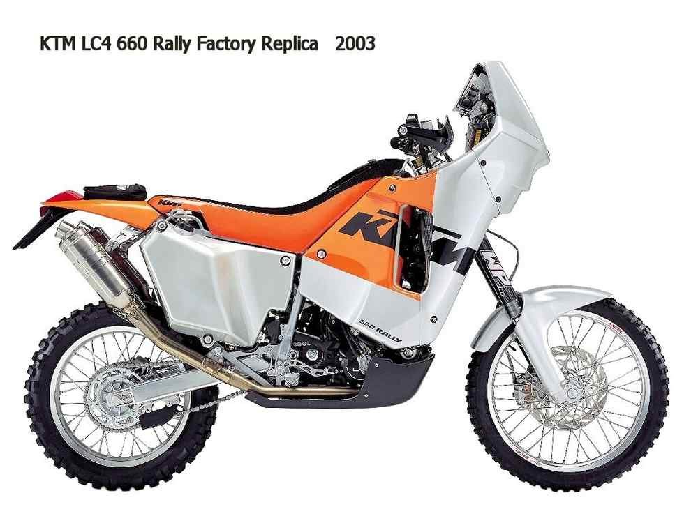 KTM LC4 660 RallyFactoryReplica 2003 motorbike A4 Photo Print