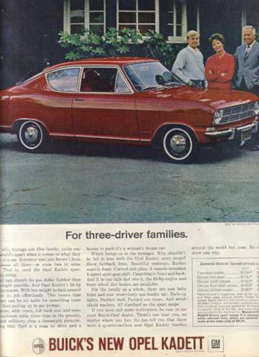Kadett Families Buick Vintage Retro Advert Ads A4 Photo Print