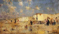 Kaemmerer Frederick Hendrik The Beach At Scheveningen Holland A4 Photo Print