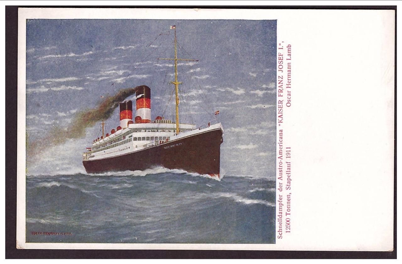 Kaiser Franz Josef I Steam ship A4 Photo Print