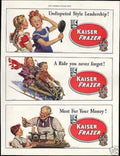 Kaiser Frazer Family Vintage Retro Advert Ads A4 Photo Print