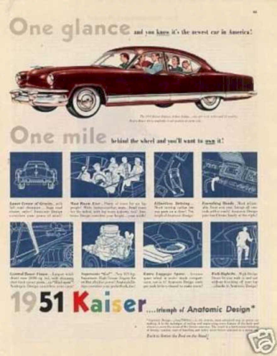 Kaiser Sedan Engine Vintage Retro Advert Ads A4 Photo Print