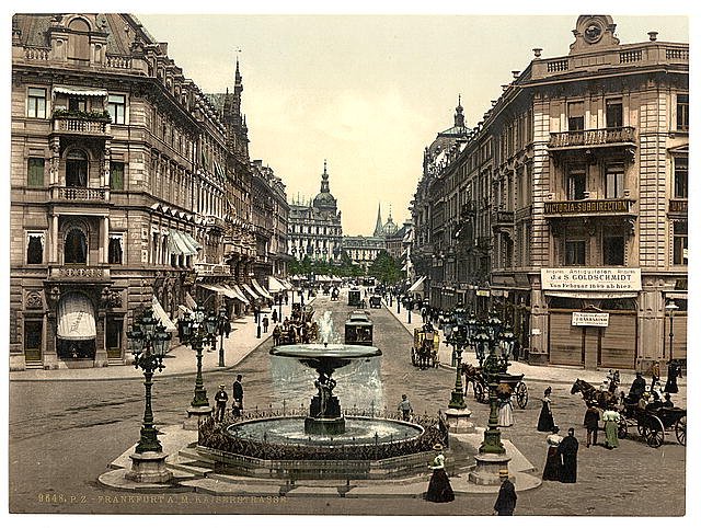 Kaiserstrasse Frankfort on Main Vintage A4 Photo Print