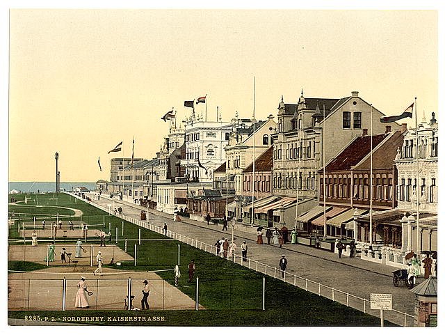 Kaiserstrasse Norderney Vintage A4 Photo Print