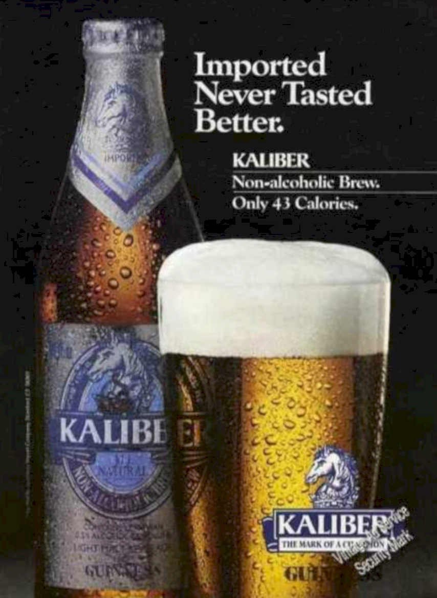 Kaliber Brew Bottles Vintage Retro Advert Ads A4 Photo Print