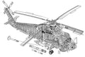 Kaman SH 2 Seasprite cutaway A4 Photo Print