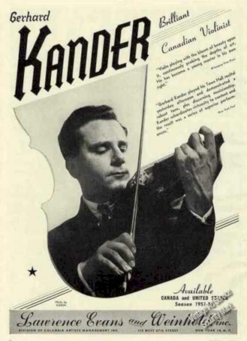 Kander Violin 1951 Vintage Retro Advert Ads A4 Photo Print