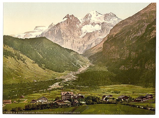 Kandersteg Bernese Oberland Vintage A4 Photo Print