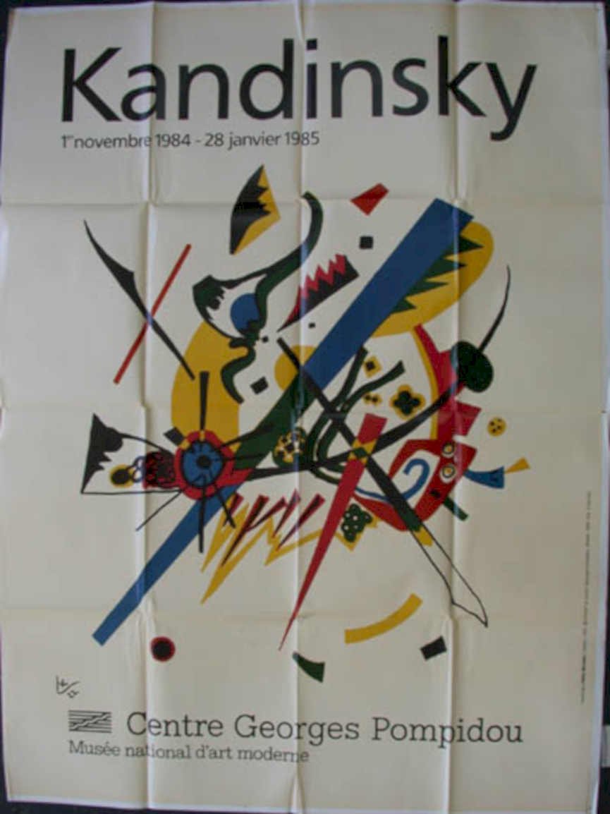 Kandinsky Exhibition Pompidou Vintage Retro Advert Ads A4 Photo Print