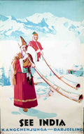 Kangchenjunga Darjeeling India Vintage Retro Advert Poster A4 Photo Print