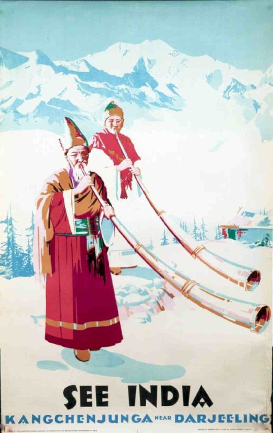 Kangchenjunga Darjeeling India Vintage Retro Advert Poster A4 Photo Print