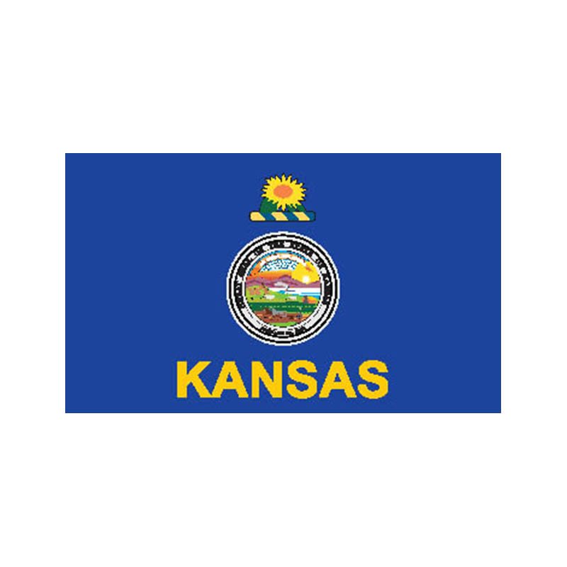 Kansas Flag N4879 A4 Photo Print