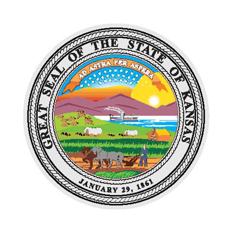 Kansas Seal N4878 A4 Photo Print