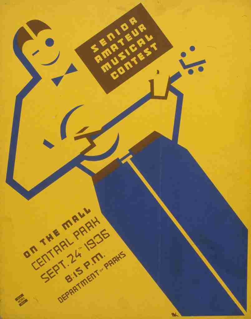 Kaplan Ben WPA Poster 1936 41 Senior Amateur Music Contest 2 A4 Photo Print