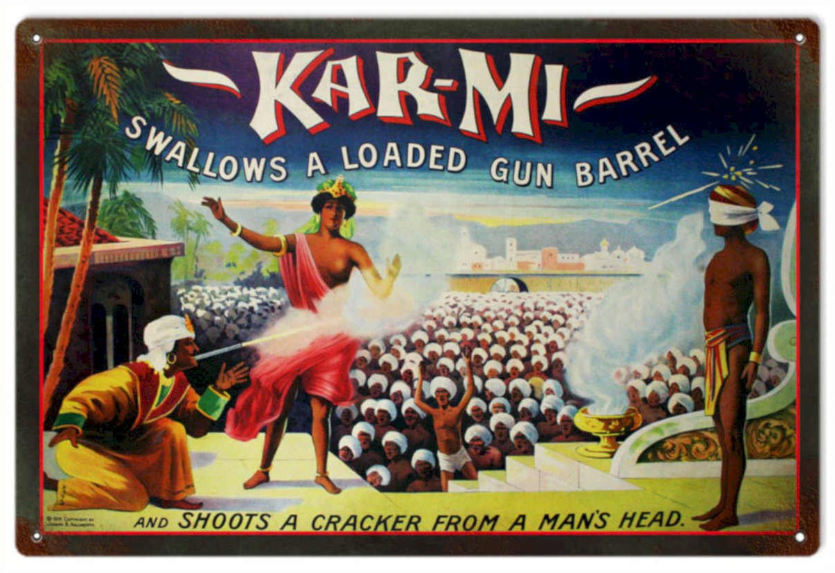 Kar Mi Sign Vintage Retro Advert Ads A4 Photo Print