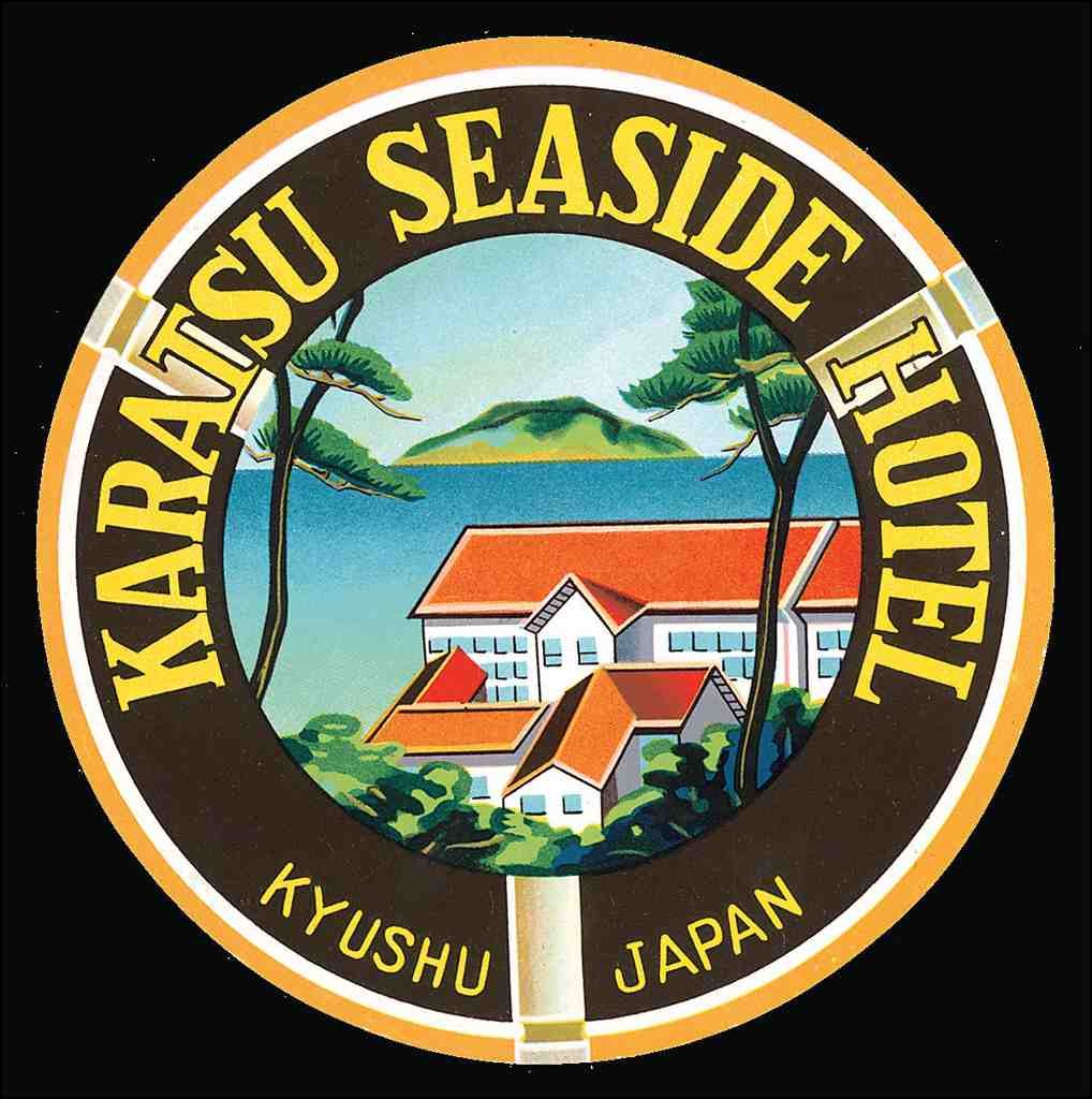 Karatsu Luggage Label Vintage A4 Photo Print