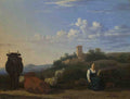 Karel Dujardin A Woman with Cattle and Sheep in an Italian Landscape A4 Photo Print