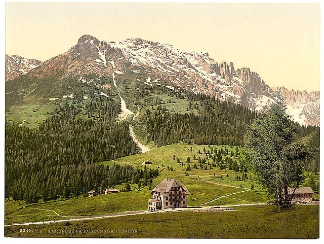 Karersee Pass Karersee Tyrol Vintage A4 Photo Print