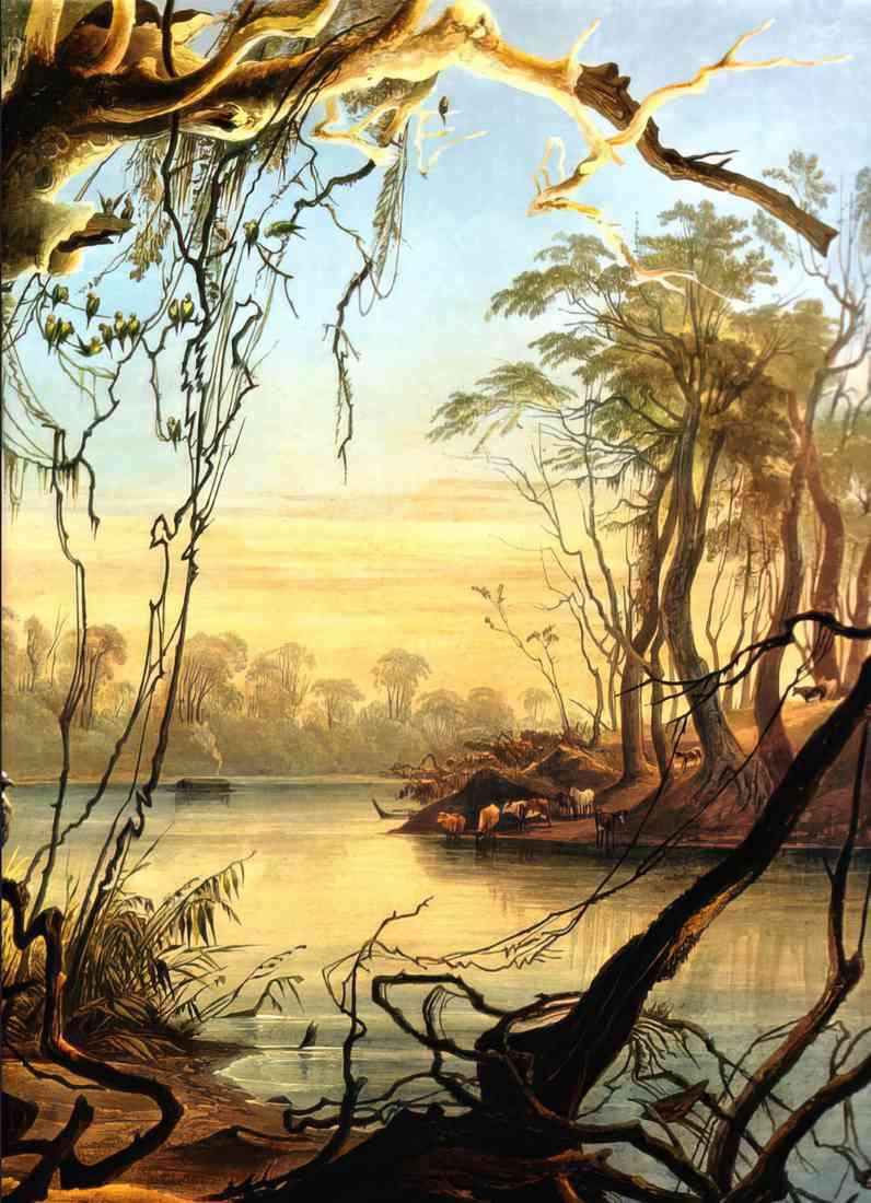 Karl Bodmer mouth of the wabash indiana 1833 A4 Photo Print