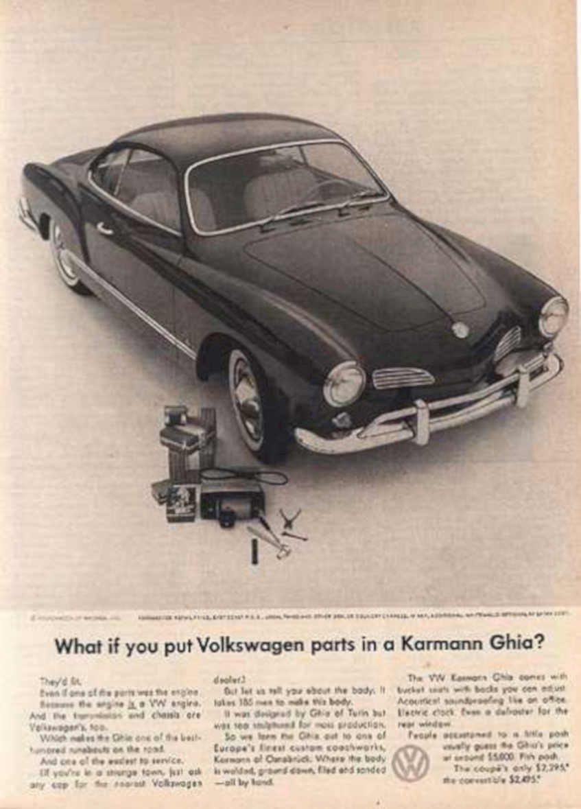 Karmann Ghia Engine Vintage Retro Advert Ads A4 Photo Print
