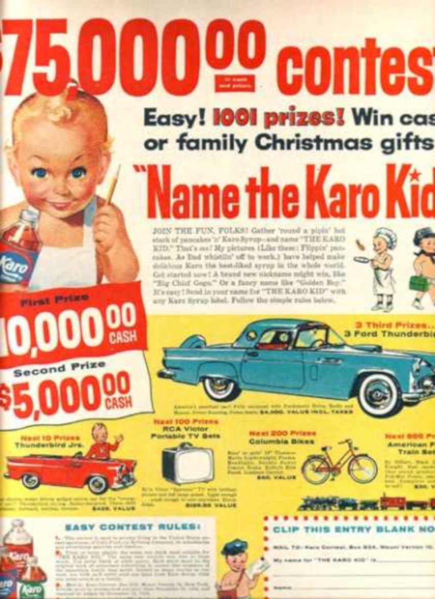 Karo Kid Contest Vintage Retro Advert Ads A4 Photo Print