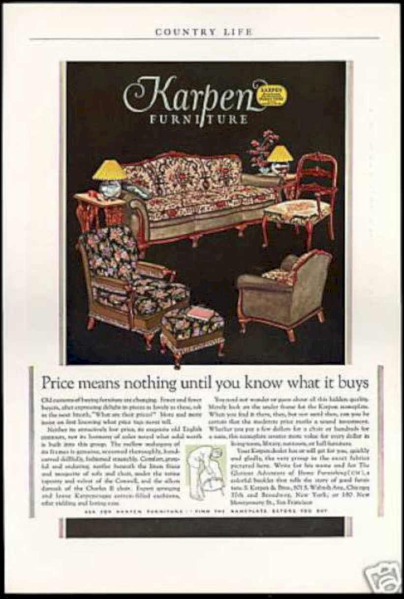 Karpen Sofa Chairs Vintage Retro Advert Ads A4 Photo Print