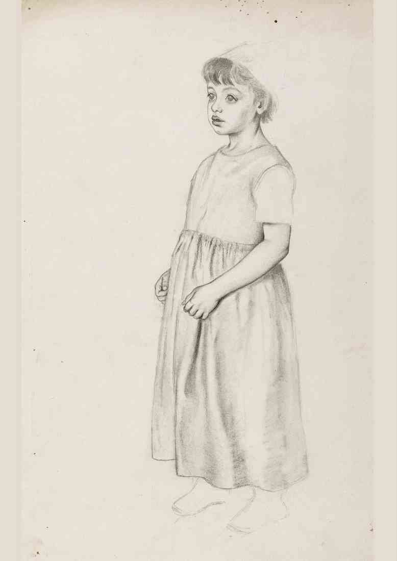Kate Greenaway 1905 Pencil study from life 2 A4 Photo Print