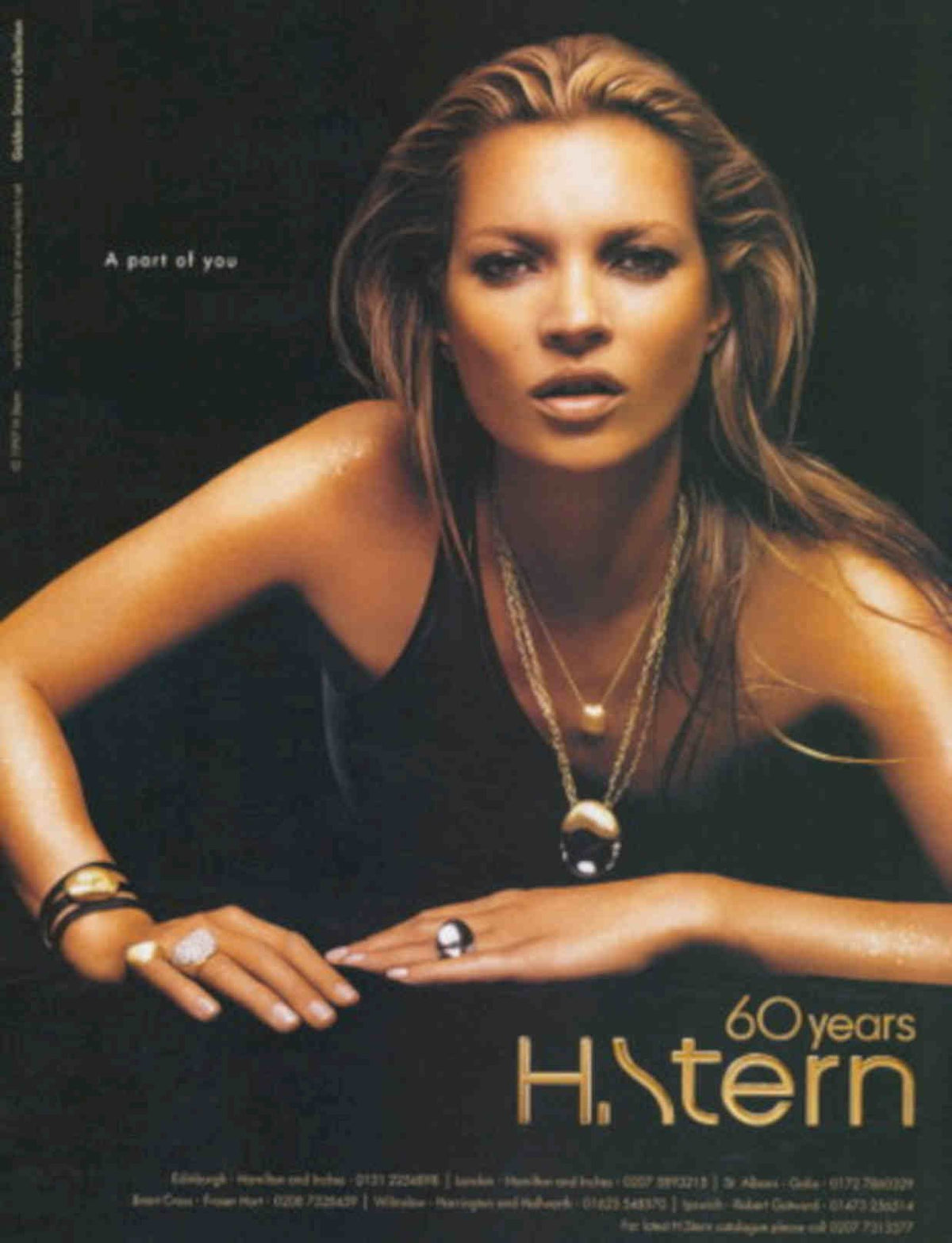 Kate Moss Jewelry Vintage Retro Advert Poster A4 Photo Print